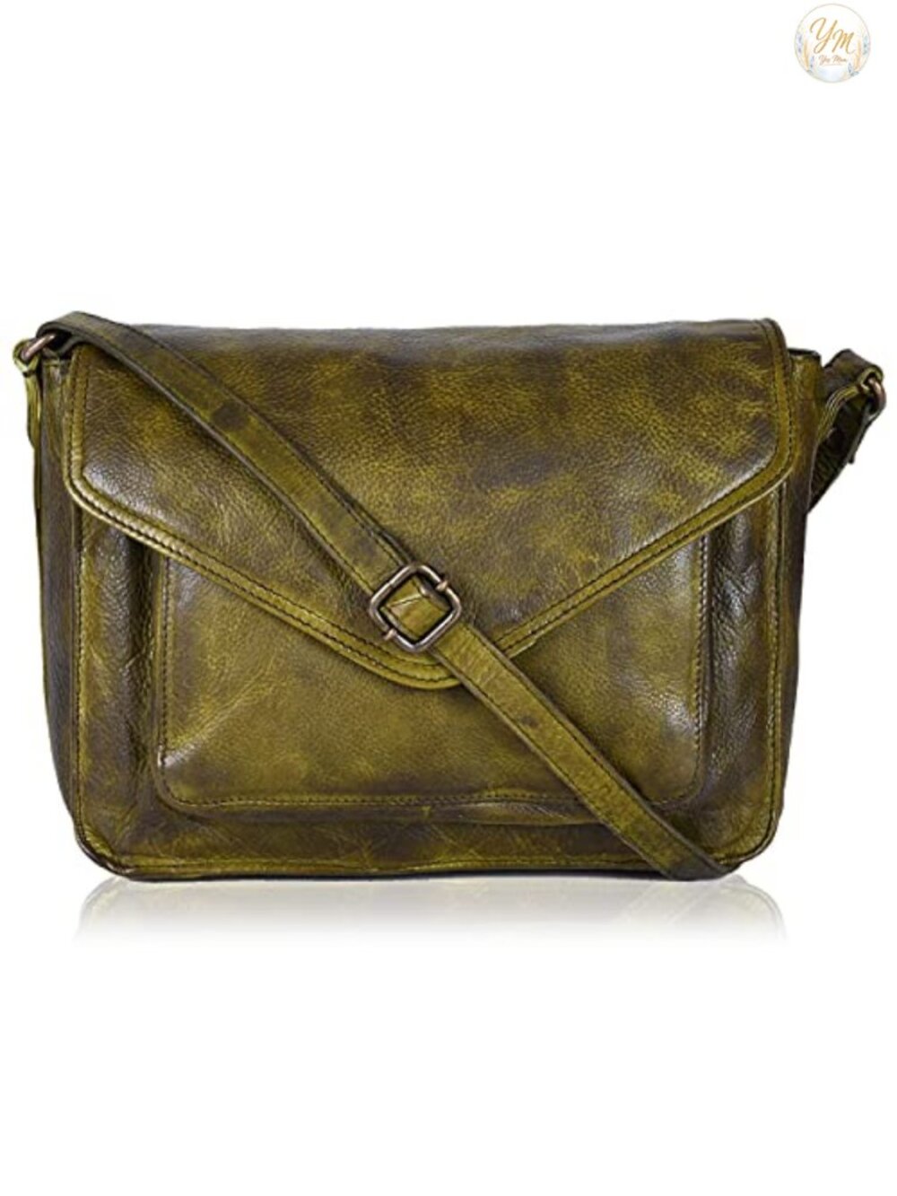 Genuine Leather Crossbody Purse Flapover Shoulder Bag for Women Everyday